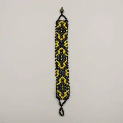 Shipibo Armband - schwarz/gelb