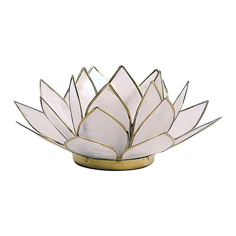 Lotus Teelichthalter Natur / Gold Lotus Teelichthalter Natur / Gold