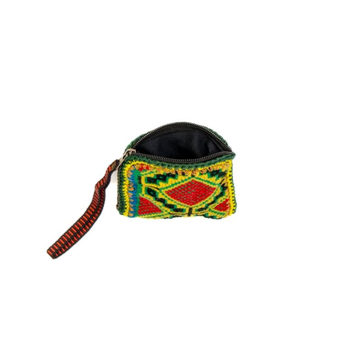 Small Shipibo Pouch – Red-Green-Yellow - Image 2