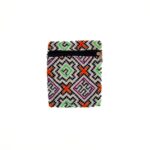 Small Shipibo Pouch – Diamond Motif Black-White with Colors