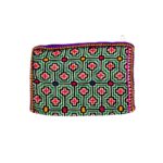 Shipibo Style Pouch – Cross Pattern Green-Red - Image 3