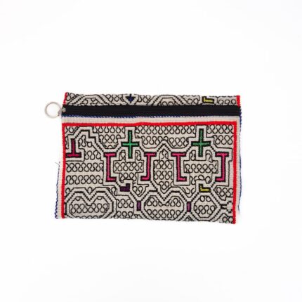 Shipibo Täschchen – Bero Icha Kené Muster Schwarz-Weiss