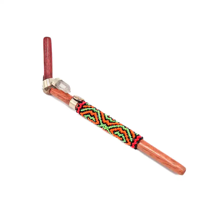 tepi-kristall-orange-gruen-palo-sangre Rapé Applikator - Palo Sangre